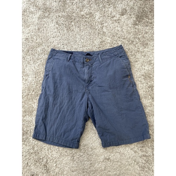 Tommy Bahama Shorts Mens 33 Blue Cotton Chino Flat Front Casual Pockets - Picture 1 of 11